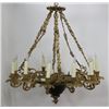 Image 2 : Victorian Patinated & Gilt Bronze Chandelier