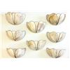 Image 1 : Set 8 Leaded Slag Glass Wall Lights
