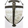 Image 4 : Neoclassic Style Brass, Frosted Glass Hall Lantern