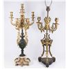 Image 1 : 2 Louis XV Style Bronze & Stone 7-Light Candelabra