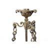 Image 2 : Neoclassic Style Gilt Brass 6-Arm Chandelier
