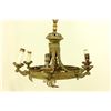 Image 2 : Cast Brass Ceiling Fixture & Brass Chandelier