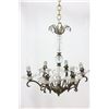 Image 1 : Louis XV Style Metal & Glass 6-Light Chandelier