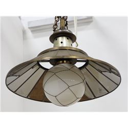 Industrial Brass Polished Metal Ceiling Fixture