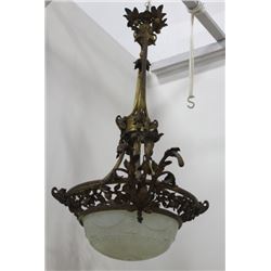 Art Nouveau Gilt Bronze 6-Arm Chandelier