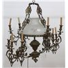 Image 1 : Victorian Cast Brass 8-Arm Chandelier