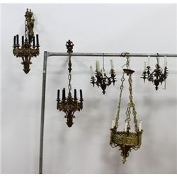 Pair Sconces, Pair Pendant Chandeliers & Single Chandelier