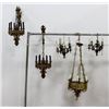 Image 1 : Pair Sconces, Pair Pendant Chandeliers & Single Chandelier