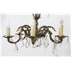 Image 3 : 2 French Foliate Cast Brass Chandeliers