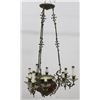 Image 1 : Rococo Style Ceramic & Brass 9-Light Chandelier