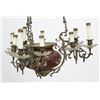 Image 2 : Rococo Style Ceramic & Brass 9-Light Chandelier
