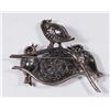 Image 2 : :Gold, Diamond, & Enamel 3 Birds & Nest Pin