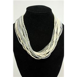 Multistrand Color Seed Pearl Necklace