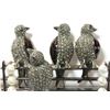 Image 2 : :Gold, Diamond, Pearl, & Enamel 4 Birds Pin