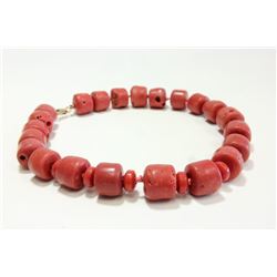 Strand of "Raw" Coral Beads