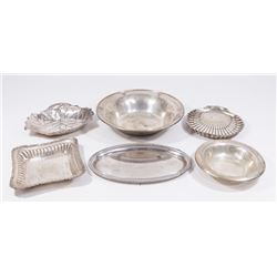 Lot of 6 Sterling Silver Bowls & Trays