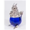 Silverplate & Glass Squirrel Cookie Jar
