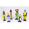 Image 1 : Group Lot 6 Glass Blown Italian Style Clowns