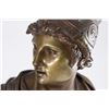 Image 2 : Royal Rouge Marble Clock with Bust of Mercury