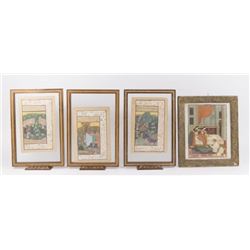 :Lot 4 Ink & Watercolor Drawings