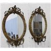 Pair Gilded Wood & Gesso Antique Mirrors