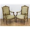 Pair Giltwood French Fauteuils