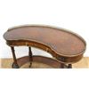 Image 2 : Kidney-Shaped Table with Bronze Gallery & Casters