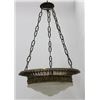 Image 1 : :French Bronze & Frosted Glass Light Fixture