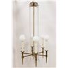 Image 1 : Tommi Parzinger Brass & Glass 6-Light Chandelier