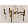 Image 2 : Tommi Parzinger Brass & Glass 6-Light Chandelier