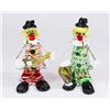 Image 1 : Pair Murano Glass Clown Figures