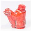 Image 1 : Carved Coral Lion-Form Snuff Box
