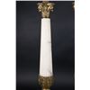 Image 2 : Pair Regency Style White Marble Column Lamps