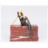 Image 1 : French Deco Seated Lady on Marble Base