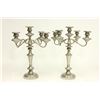 Image 1 : Pair Silverplated 4-Arm Large Candelabra