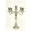 Image 2 : Pair Silverplated 4-Arm Large Candelabra