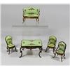 Image 1 : Miniature 5-Piece Enamel & Gilt Metal Salon Set