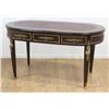 Image 1 : French Empire Style 3-Drawer Leather Top Desk