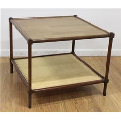 T.H. Robsjohn-Gibbings Walnut 2-Tier Table