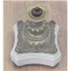 Image 2 : Bronze & Marble Base Glass Top Round Coffee Table