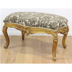 Louis XV Style Gold Leaf Window Bench