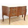 Image 2 : Large Louis XV Style  3-Drawer Marble Top Commode