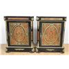 Image 1 : Pair Napoleon III Style Black Lacquer Cabinets