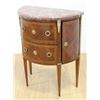 Image 1 : Marble Top Louis XVI Style  Demilune Commode