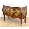 Image 2 : :Marble Top Marquetry & Parquetry Inlaid Commode