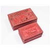 Image 1 : 2 Chinese Cinnabar Boxes