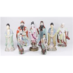 Group Lot 8 Chinese Porcelain Figurines