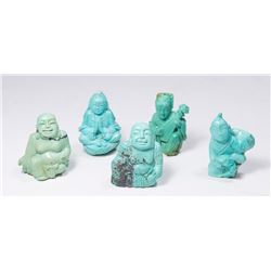 Lot of 5 Stone Miniature Figures