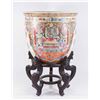 Image 1 : Chinese Porcelain Fish Bowl on Wood Base
