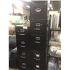 Image 1 : LOT OF 2 BLACK VERTICAL FILING CABINETS AND A BLACK  3 DRAWER PEDESTAL